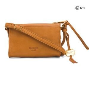 Margot Tan Leather Aiden Crossbody Bag Wallet